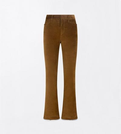 STRETCH COTTON VELVET SKINNY FLARE PANTS