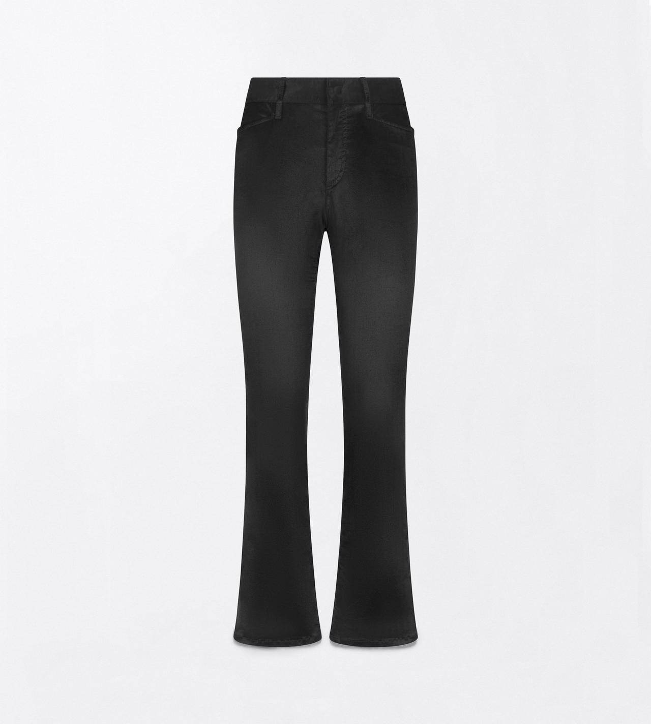 TOM FORD VELVET BLACK COMFORT VELVET SKINNY FLARE PANTS