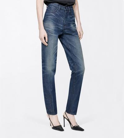 TOM FORD DENIM MIDNIGHT STONEWASHED DENIM HIGH WAIST STRAIGHT LEG MILA FIT DENIM PANTS