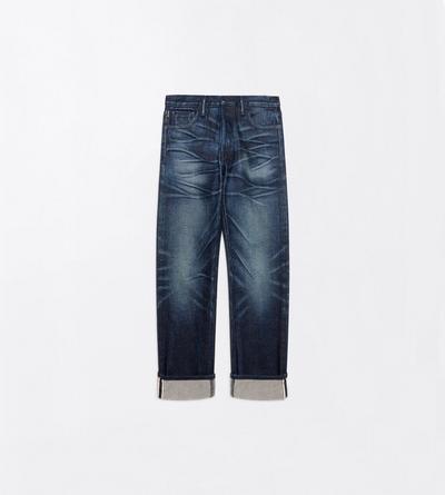 TOM FORD DENIM MIDNIGHT STONEWASHED DENIM LOW WAIST BOYFRIEND DENIM PANTS