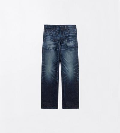 TOM FORD DENIM MIDNIGHT STONEWASHED DENIM LOW WAIST BOYFRIEND DENIM PANTS