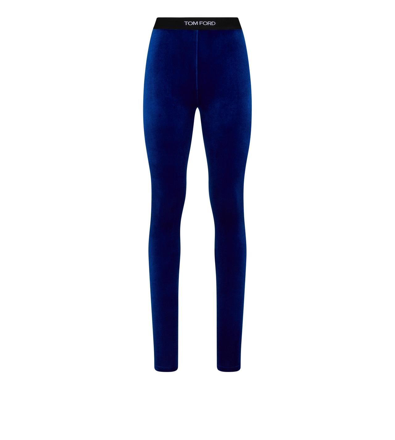 COMMANDO Stretch-velvet leggings