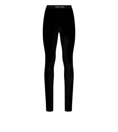 STRETCH VELVET SIGNATURE LEGGINGS image number 0