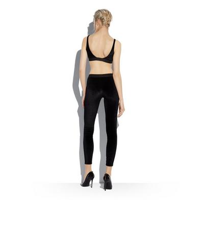 STRETCH VELVET SIGNATURE LEGGINGS image number 2