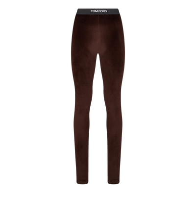 STRETCH LUSTROUS VELOUR SIGNATURE LEGGINGS