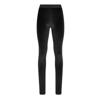STRETCH LUSTROUS VELOUR SIGNATURE LEGGINGS | Tom Ford Fashion