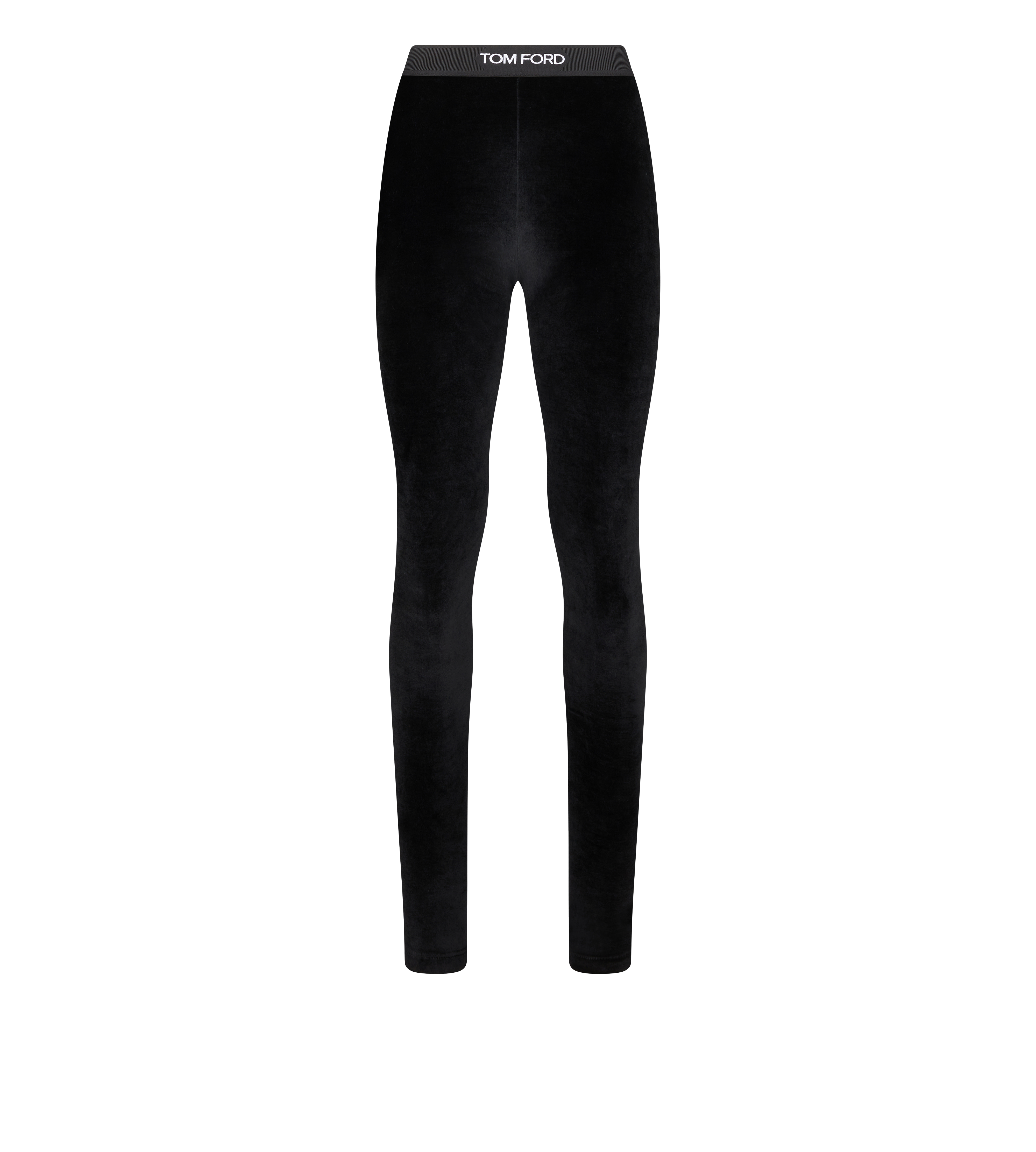 LEGGING SIGNATURE EN VELOURS EXTENSIBLE BRILLANT
