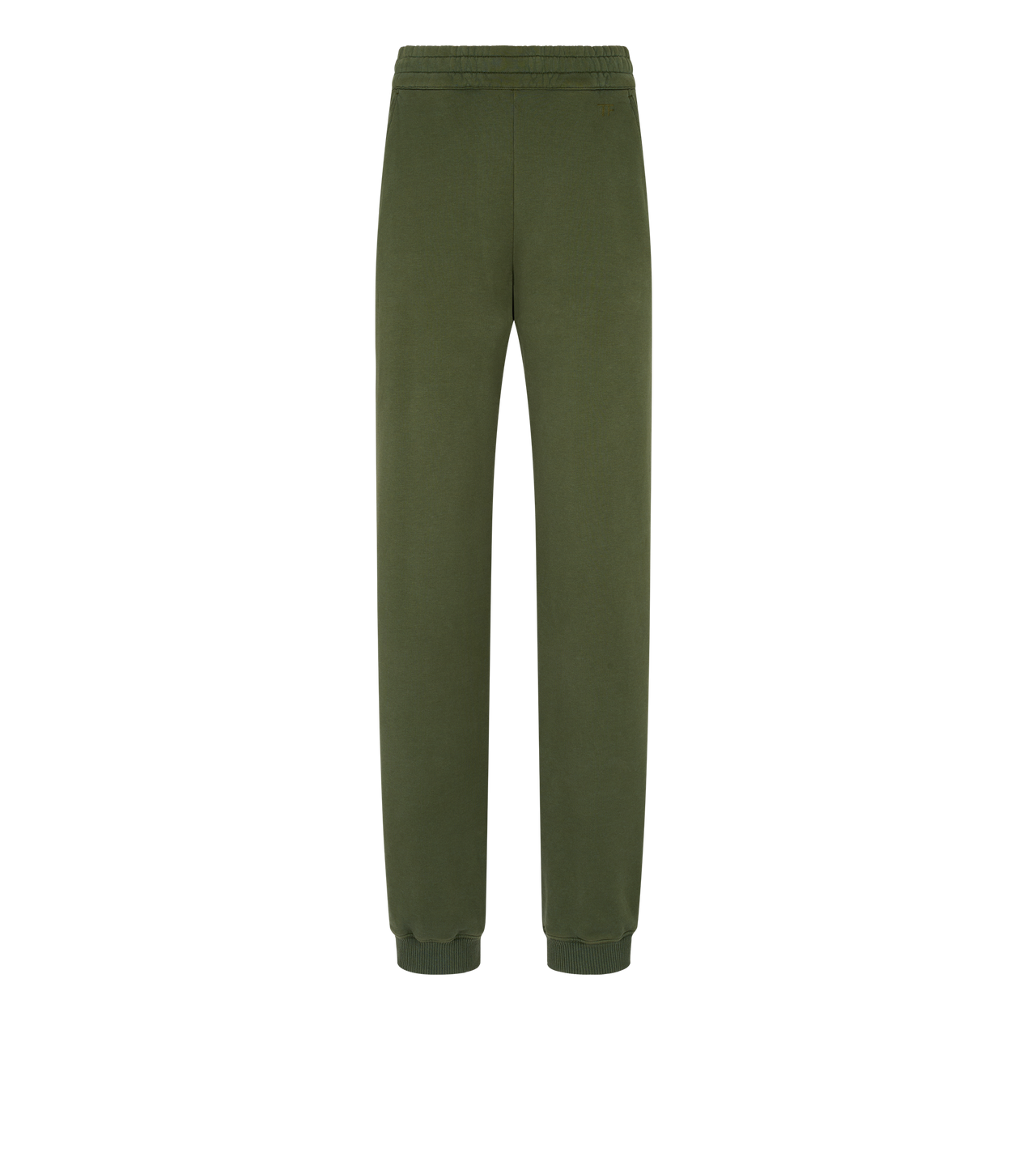 ROUND COTTON SILK JERSEY JOGGERS WITH TONAL TF EMBROIDERED LOGO image number 0