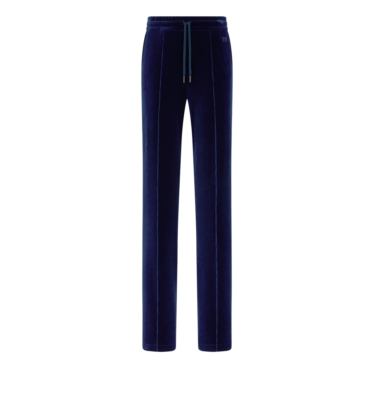 STRETCH COTTON VELOUR JOGGERS WITH TONAL TF EMBROIDERED LOGO image number 0