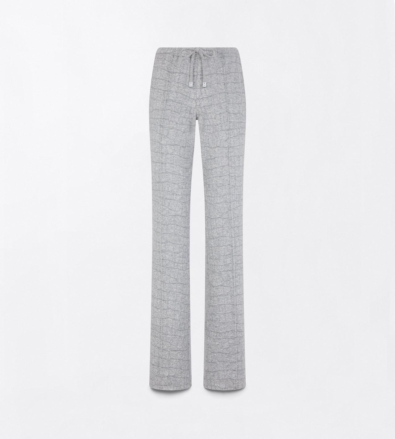 TOM FORD CASHMERE COTTON BLEND GREY MELANGE CASHMERE COTTON CROCO JACQUARD JERSEY JOGGERS