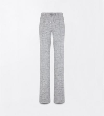 TOM FORD CASHMERE COTTON BLEND GREY MELANGE CASHMERE COTTON CROCO JACQUARD JERSEY JOGGERS