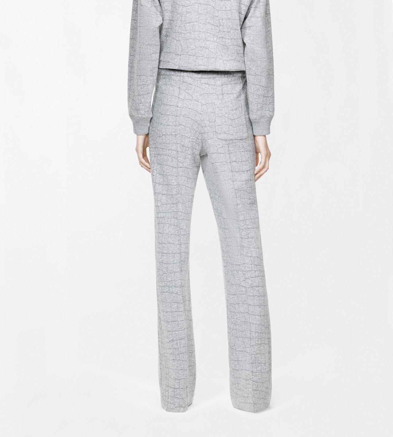 TOM FORD CASHMERE COTTON BLEND GREY MELANGE CASHMERE COTTON CROCO JACQUARD JERSEY JOGGERS