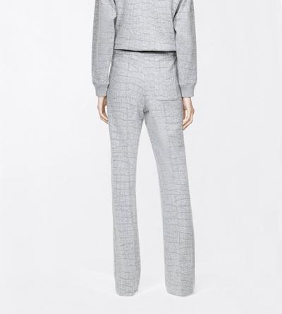 TOM FORD CASHMERE COTTON BLEND GREY MELANGE CASHMERE COTTON CROCO JACQUARD JERSEY JOGGERS