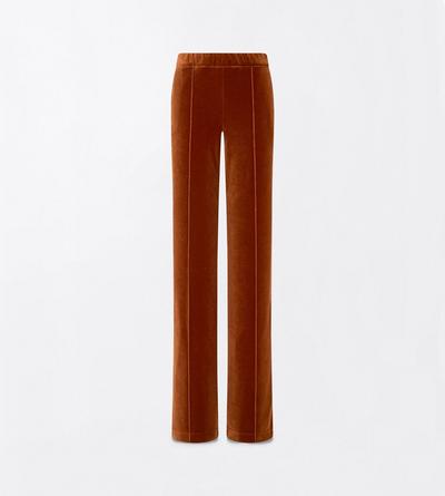 TOM FORD  HAZELNUT STRETCH COTTON VELOUR JOGGERS WITH TONAL TF EMBROIDERED LOGO