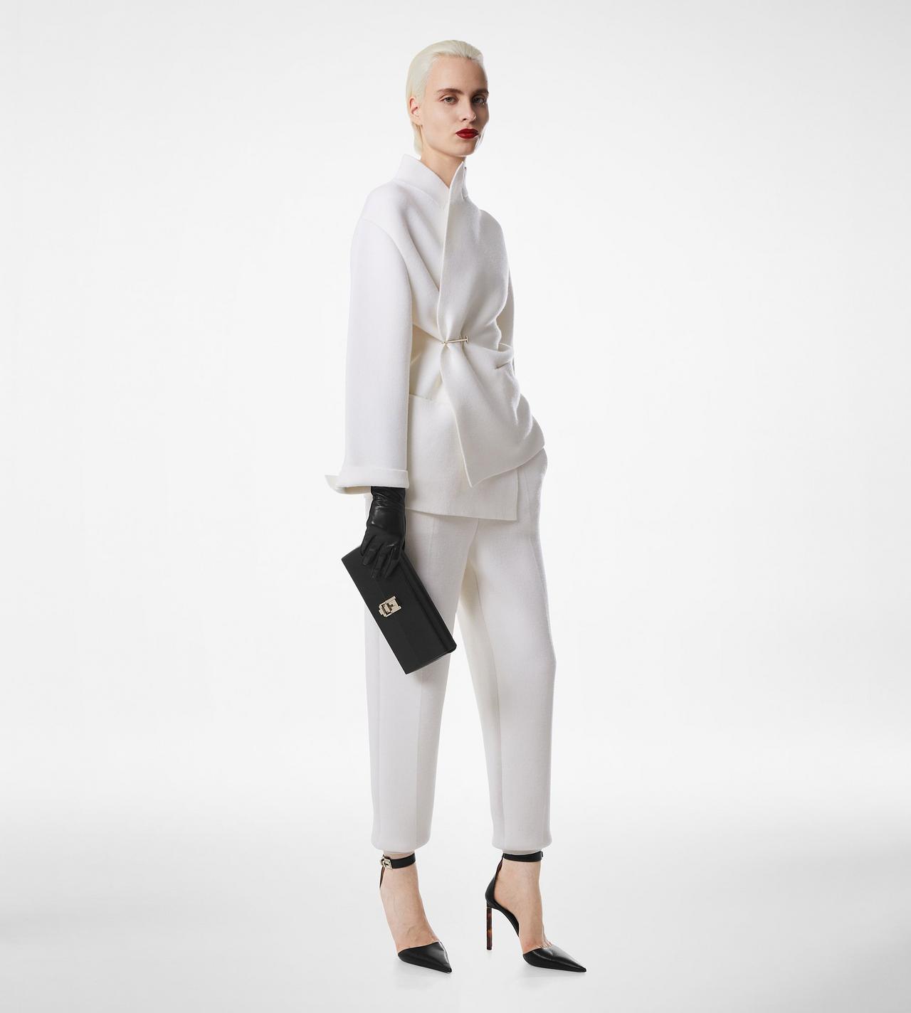 ULTRAFINE CASHMERE BLEND SCULPTURAL JOGGERS image number 2