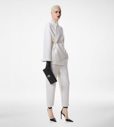 ULTRAFINE CASHMERE BLEND SCULPTURAL JOGGERS image number 2