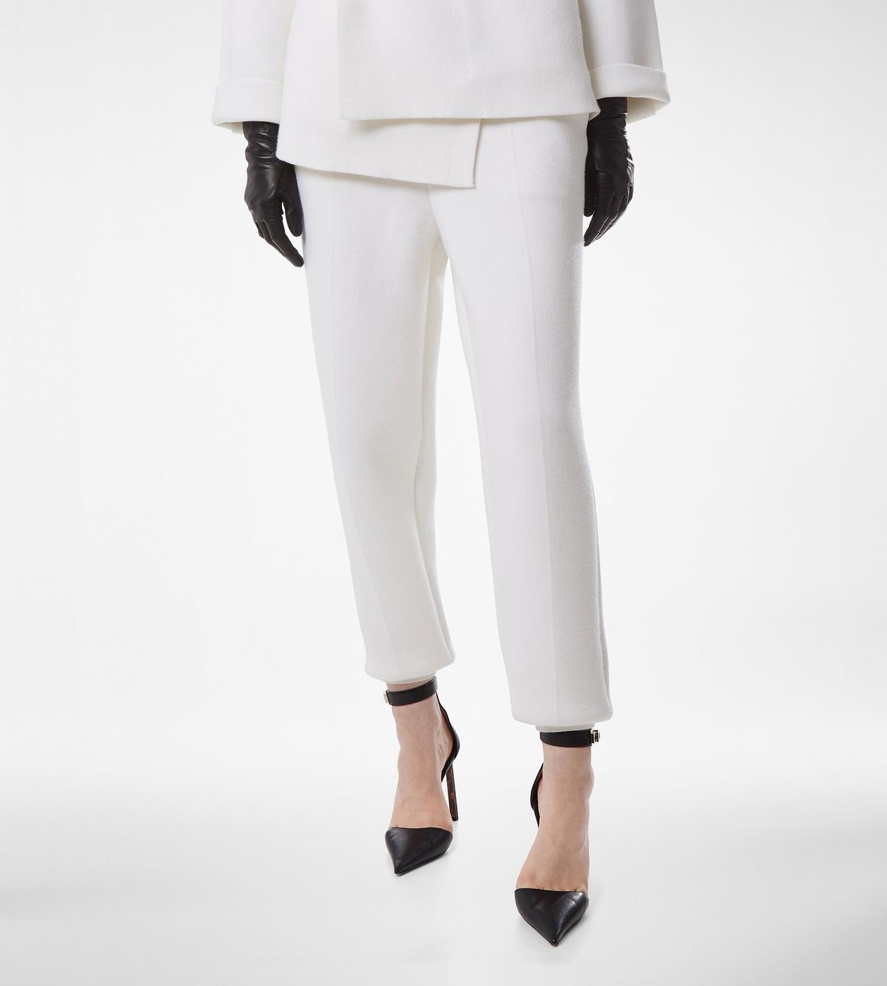 ULTRAFINE CASHMERE BLEND SCULPTURAL JOGGERS image number 3