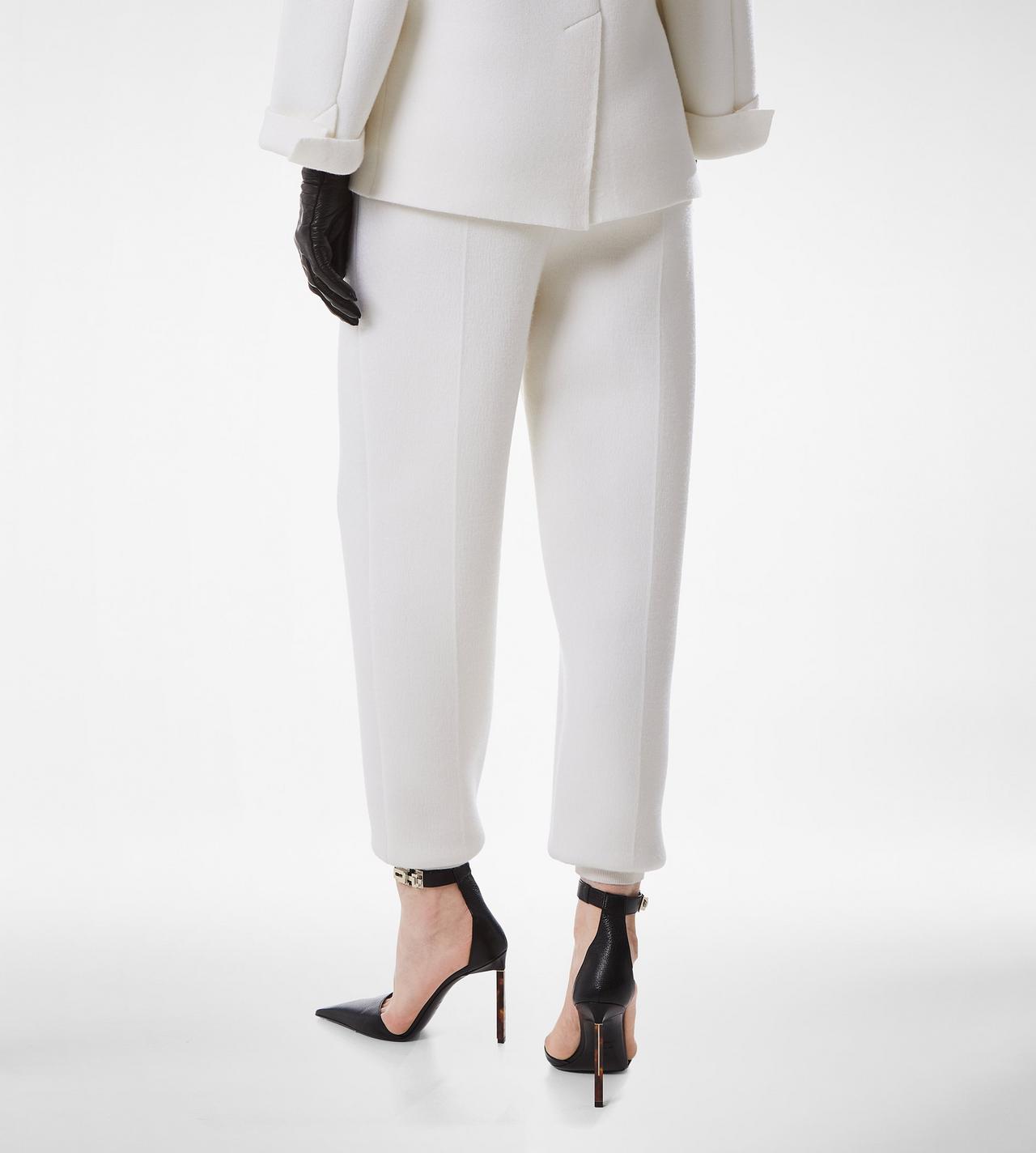 ULTRAFINE CASHMERE BLEND SCULPTURAL JOGGERS image number 4