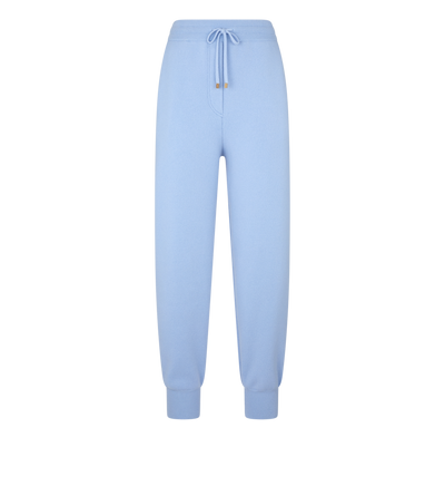 SOFT FINE CASHMERE BLEND JOGGERS WITH TONAL TF EMBROIDERED LOGO