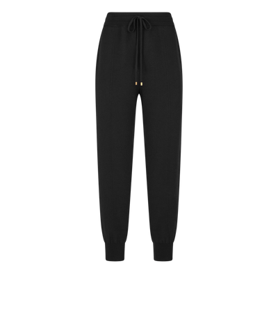 SCULPTURAL MERINO INTERLOCK BLEND JOGGERS WITH TONAL TF EMBROIDERED LOGO