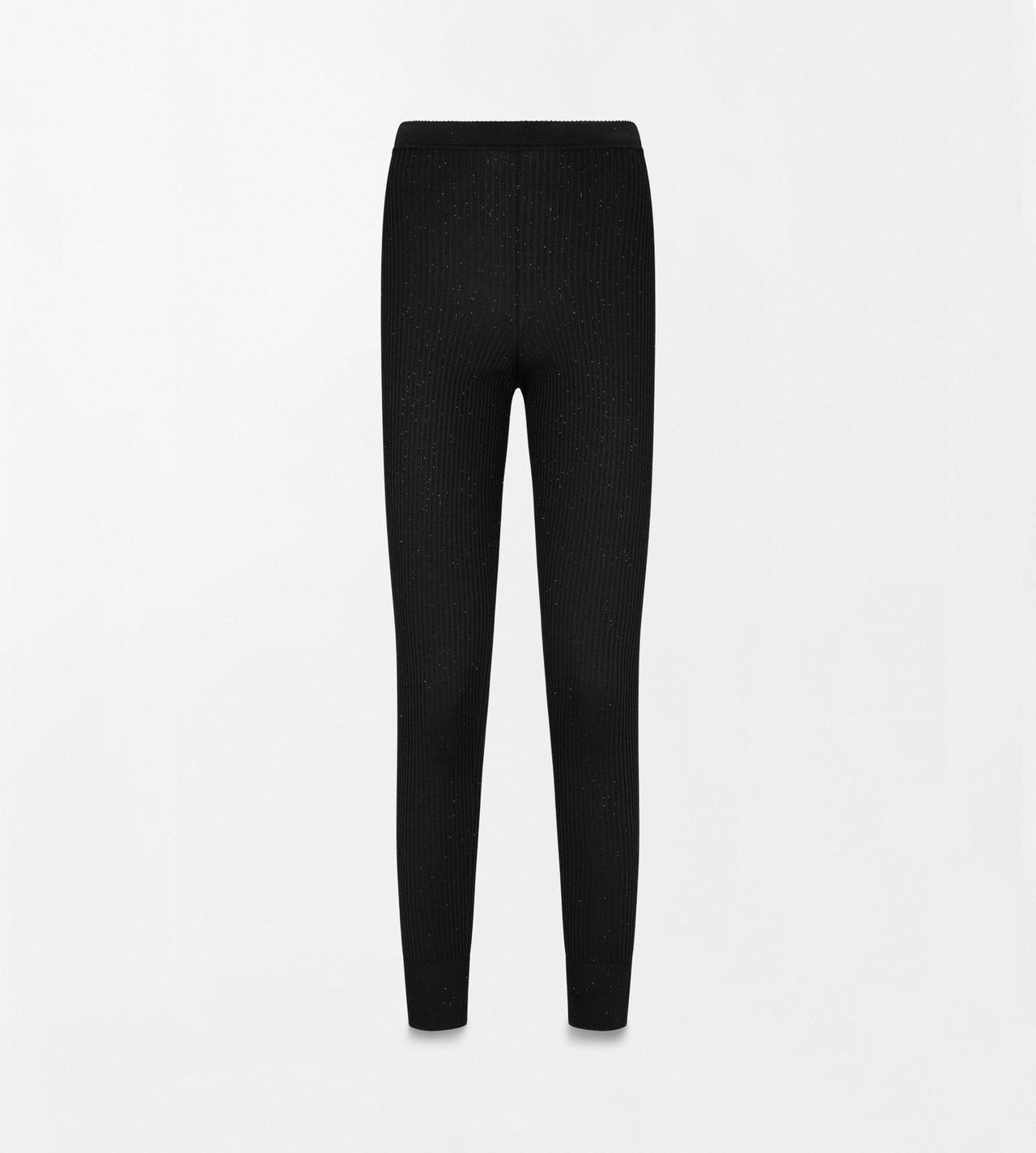 TOM FORD VISCOSE BLEND BLACK COMPACT LUREX VISCOSE MIXED RIB WITH MICRO SEQUINS LEGGINGS