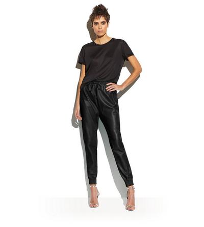 PERFORATED LEATHER JOGGING PANTS image number 1