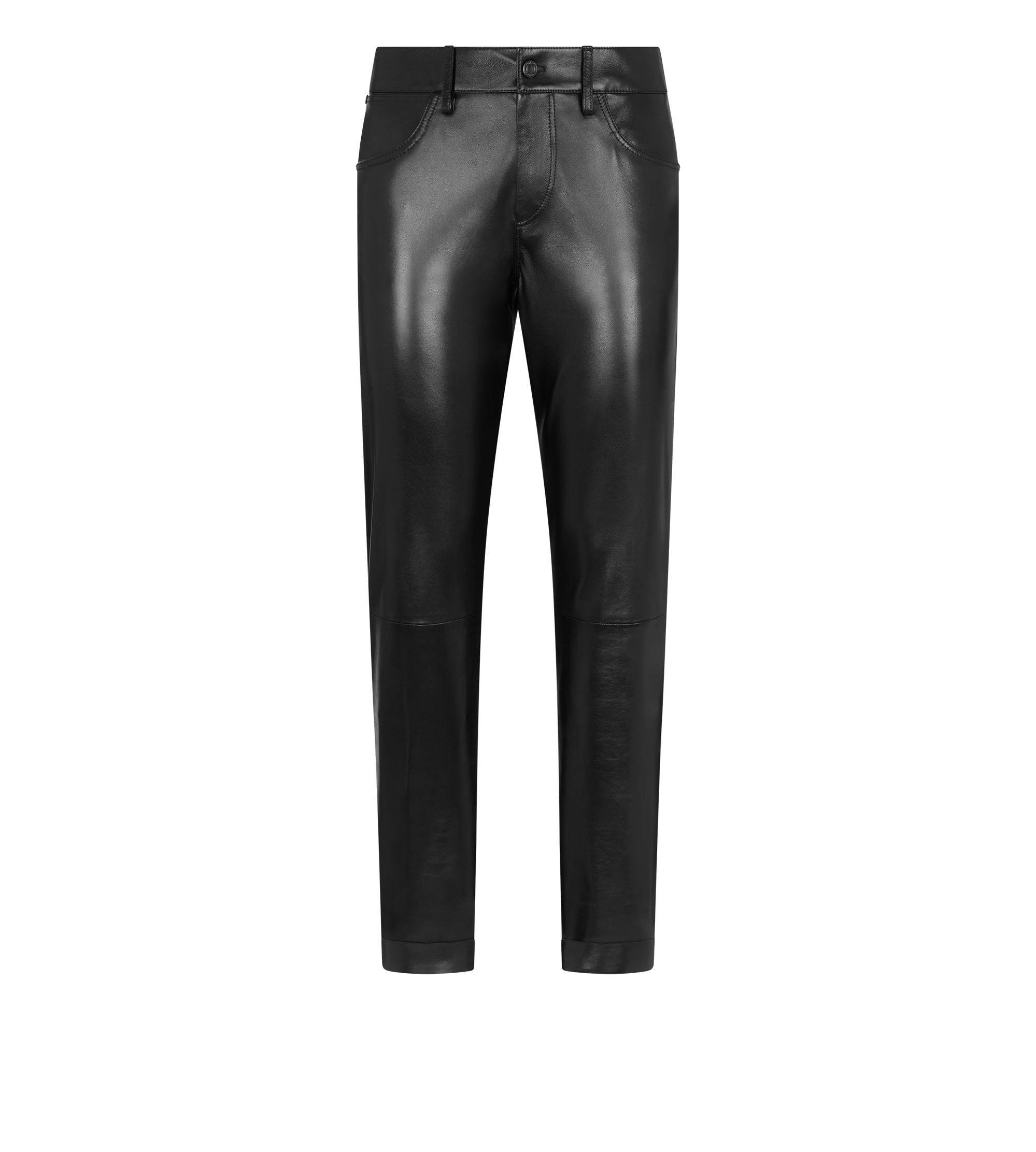FIVE-POCKET LEATHER PANTS
