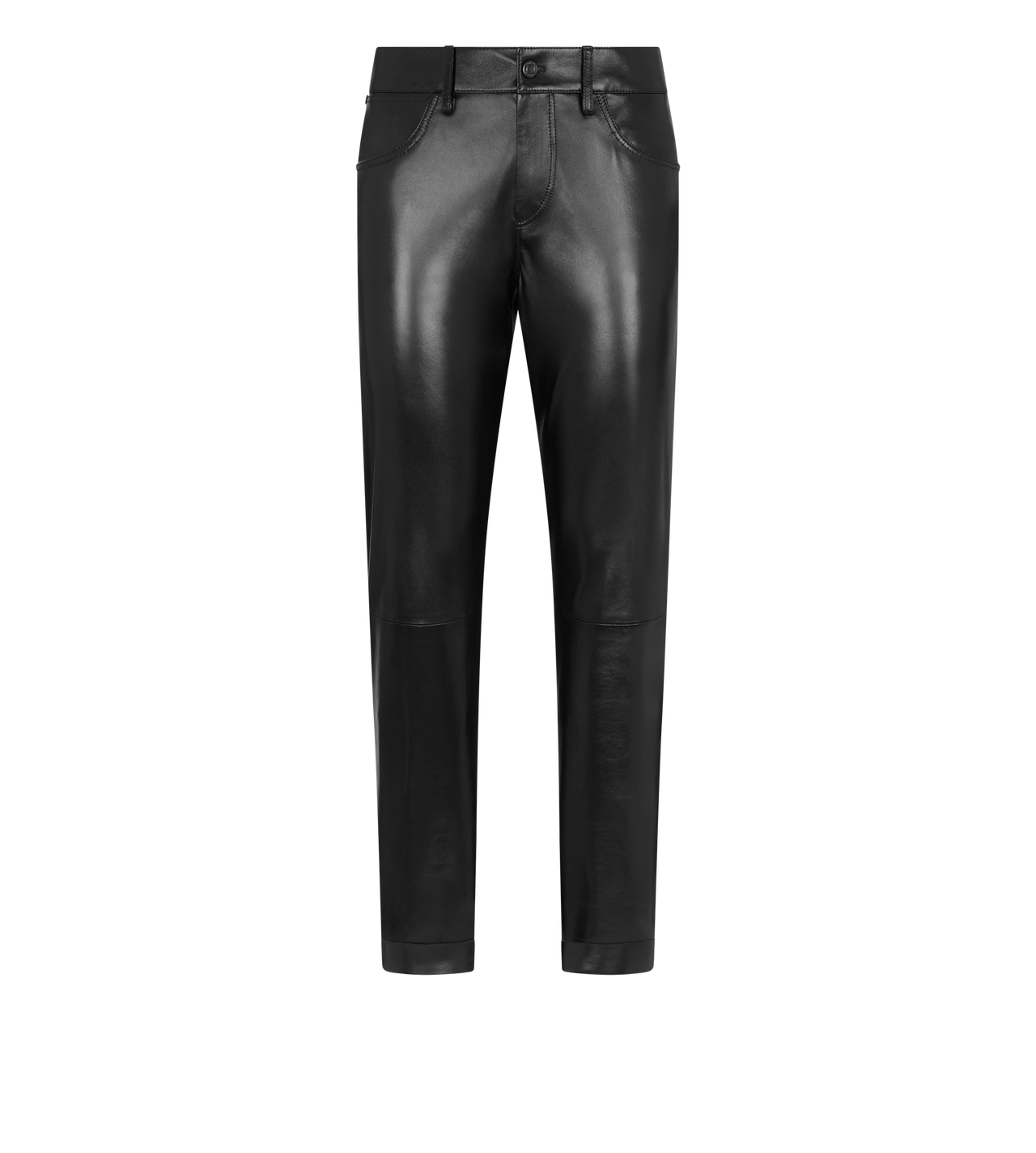 FIVE-POCKET LEATHER PANTS image number 0