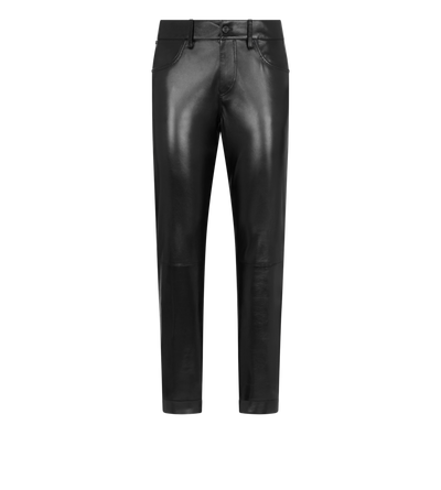 FIVE-POCKET LEATHER PANTS image number 0