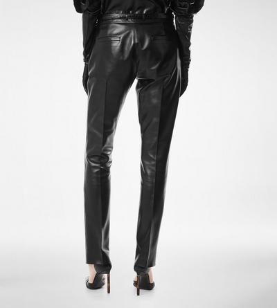SILKY GUANTERIA LEATHER CIGARETTE PANTS image number 4