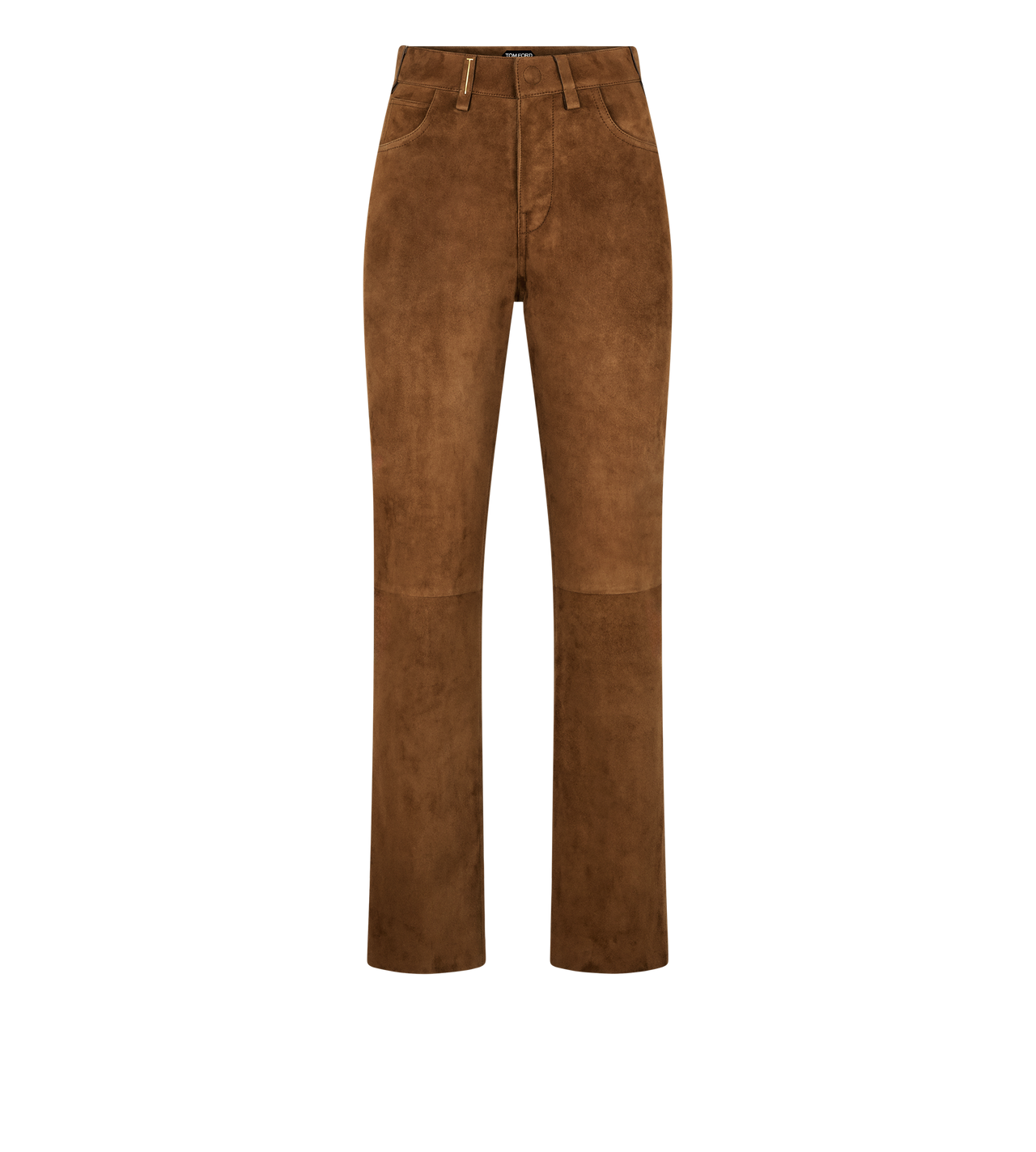 FULL GRAIN LAMB SUEDE FIVE-POCKET PANTS WITH TF DEBOSSED LOGO image number 0