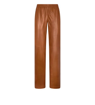 LIGHTWEIGHT GUANTERIA LEATHER PAJAMA PANTS WITH PIPING image number 0