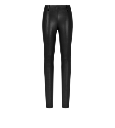 LEGGINGS EN CUIR NAPPA STRETCH AVEC BORDURE EN T