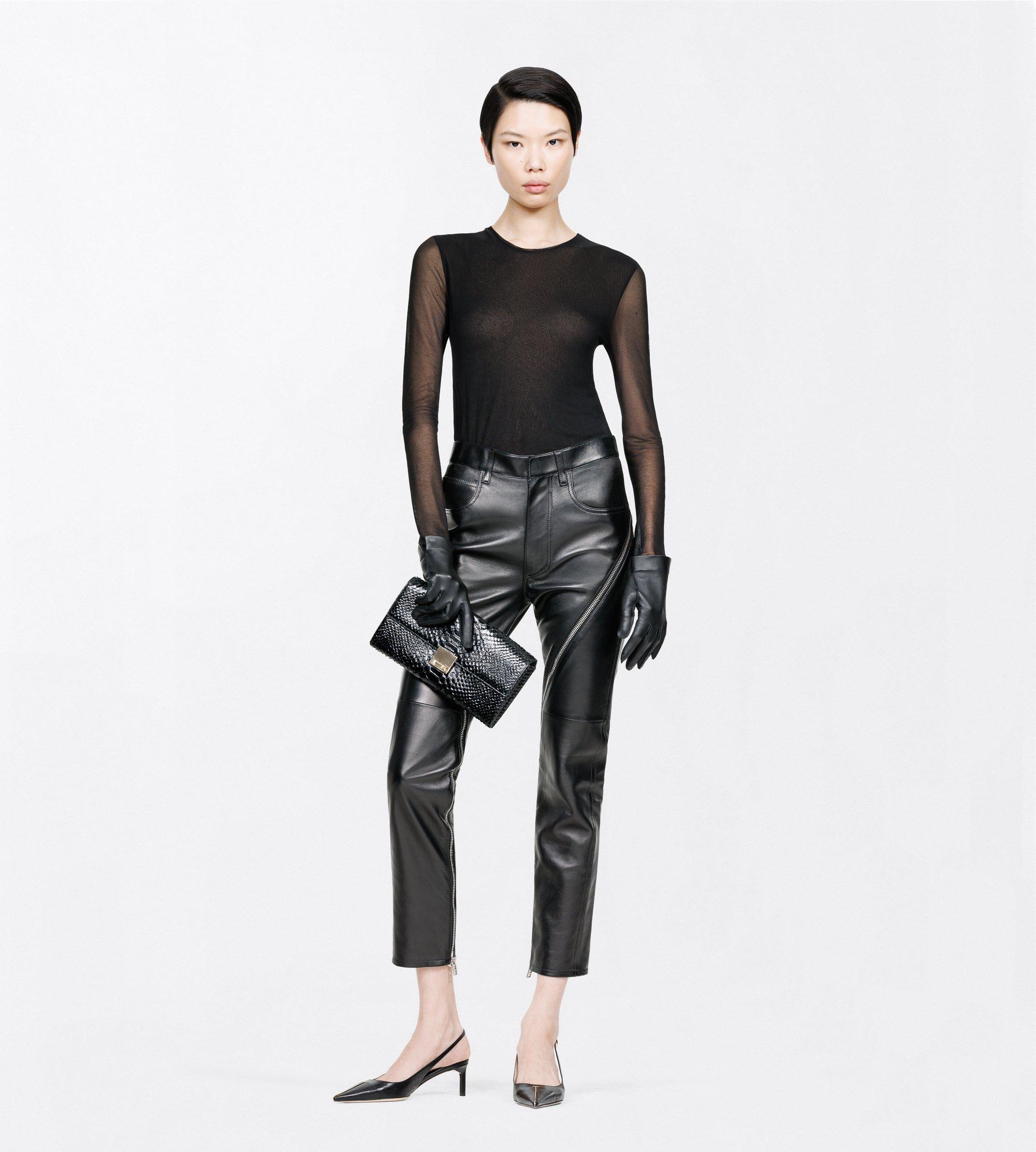 NAPPA LEATHER PANTS WITH ZIP DETAIL