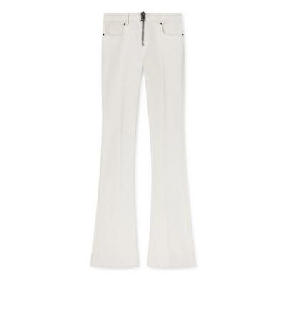 STRETCH WOOL ZIP FRONT FLARE PANTS image number 0