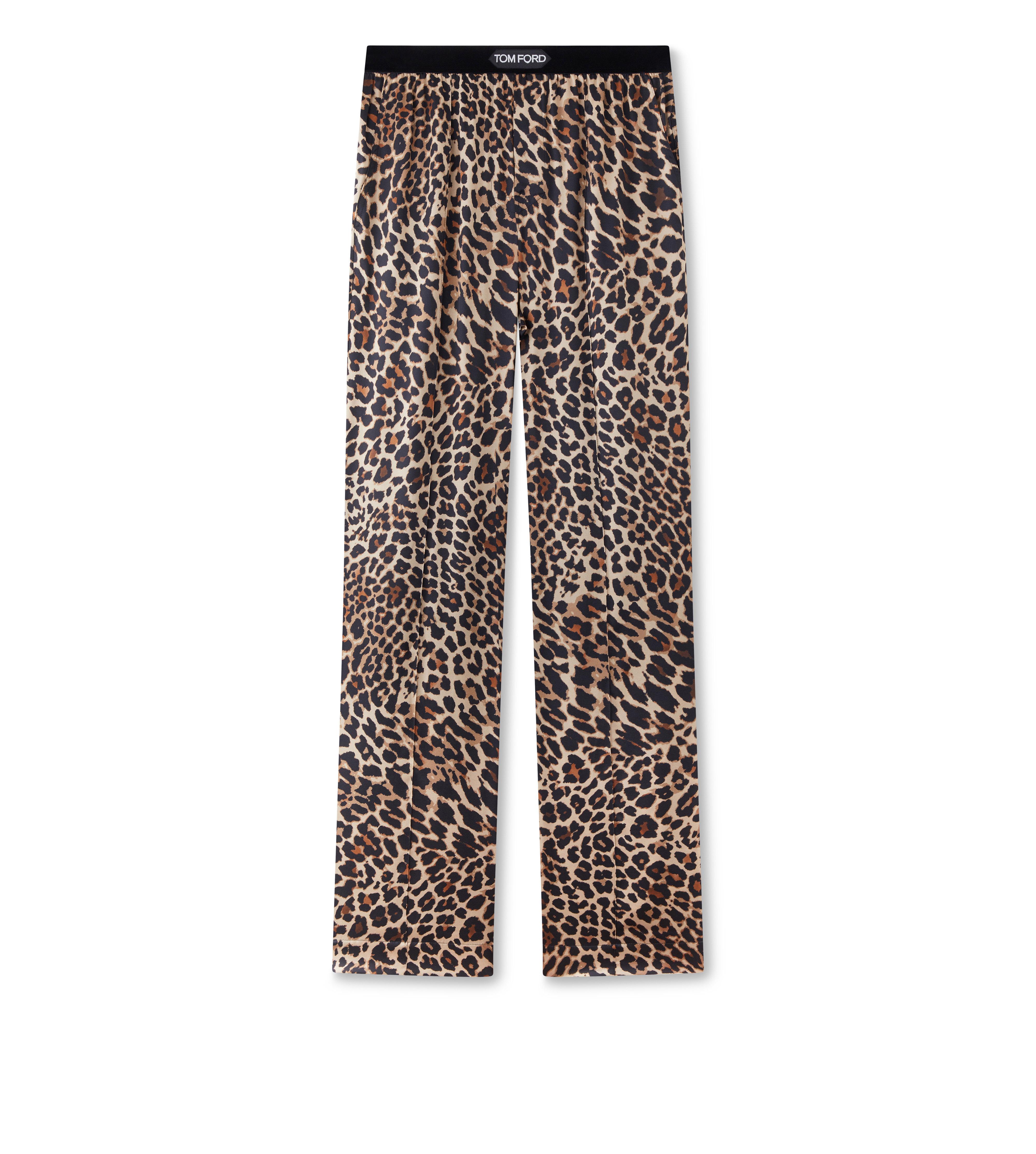 Tom Ford Green Leopard Print Pants