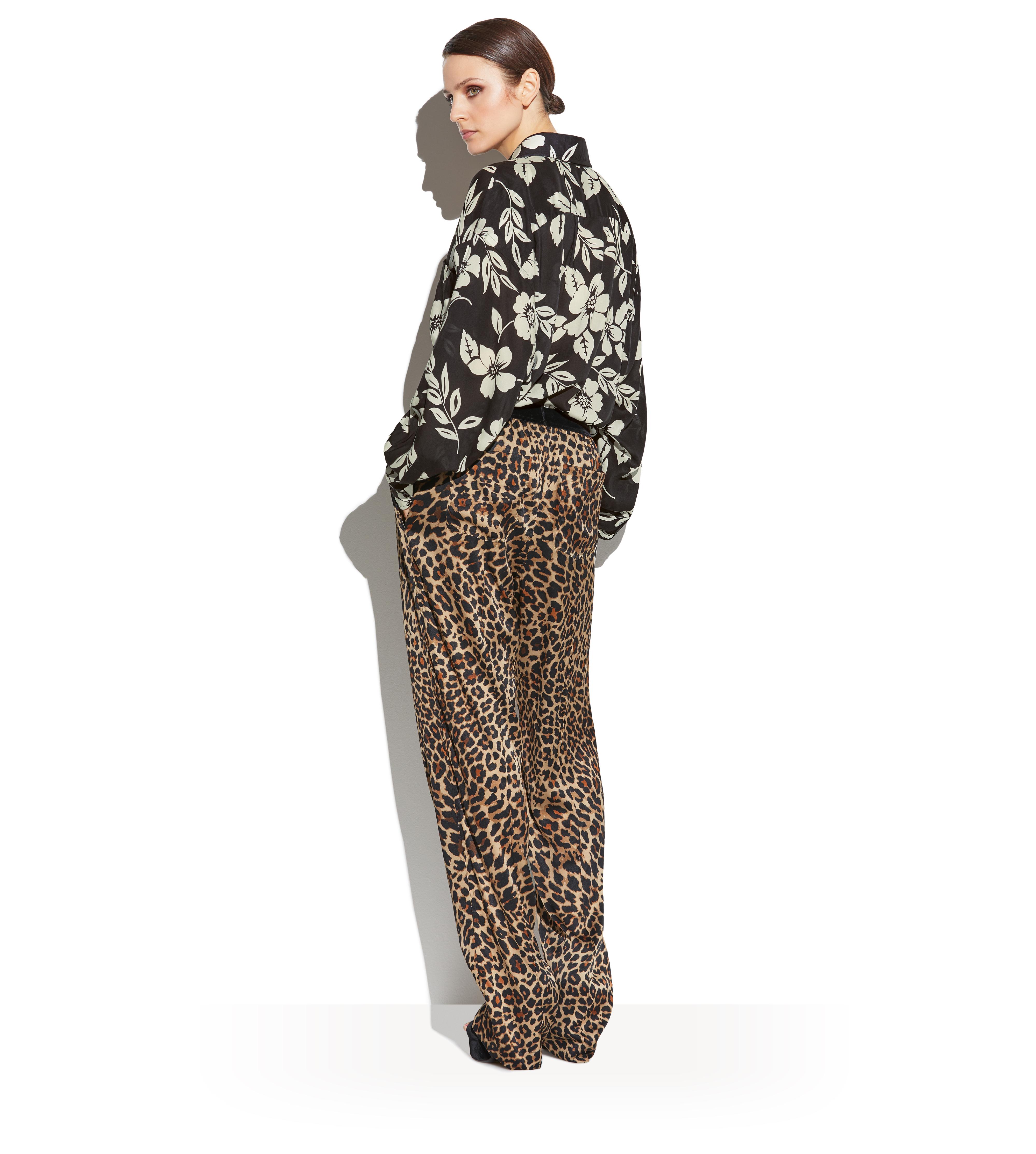 Tom Ford Green Leopard Print Pants