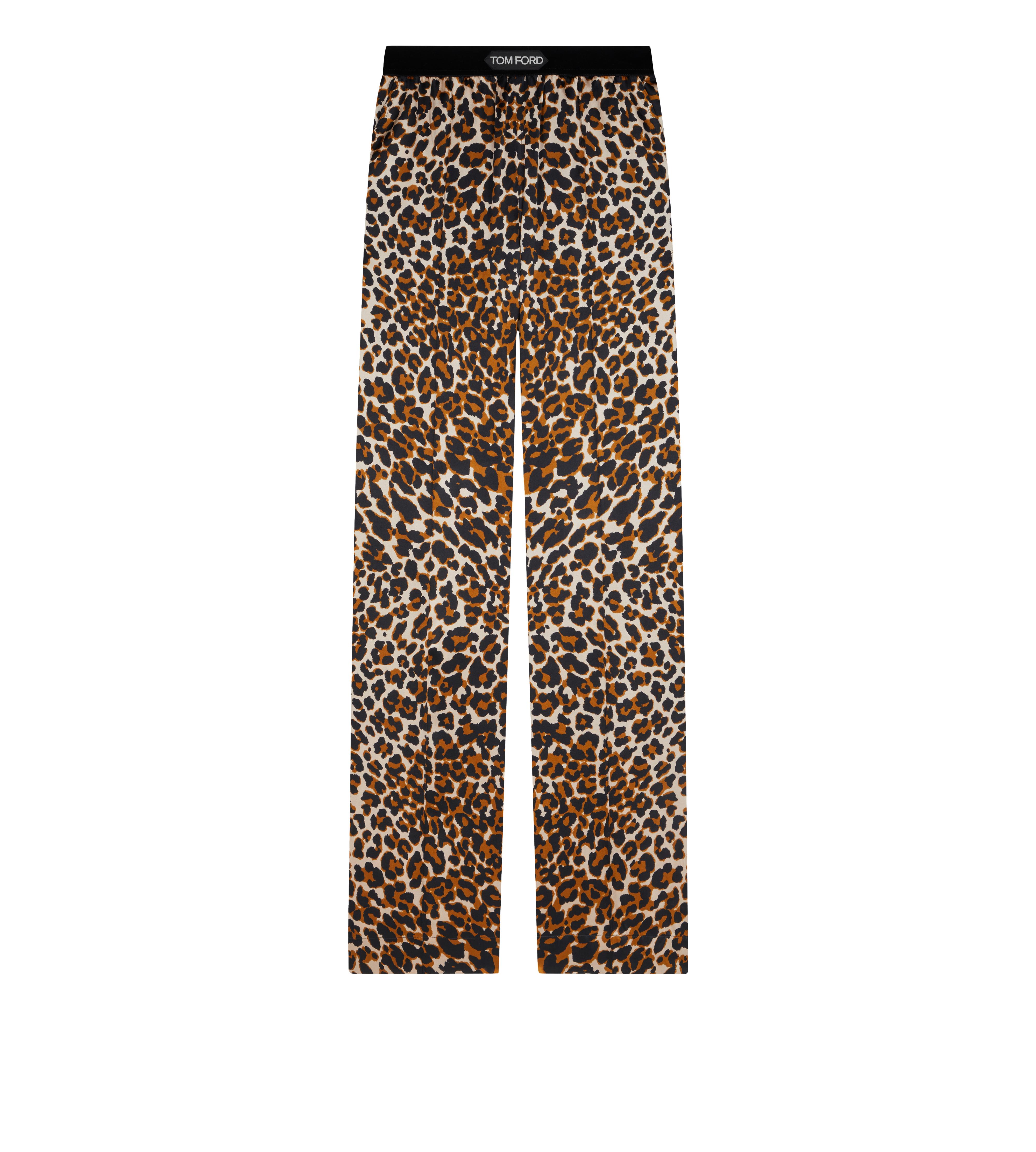 Tom Ford Leopard Print Leggings In Red/black