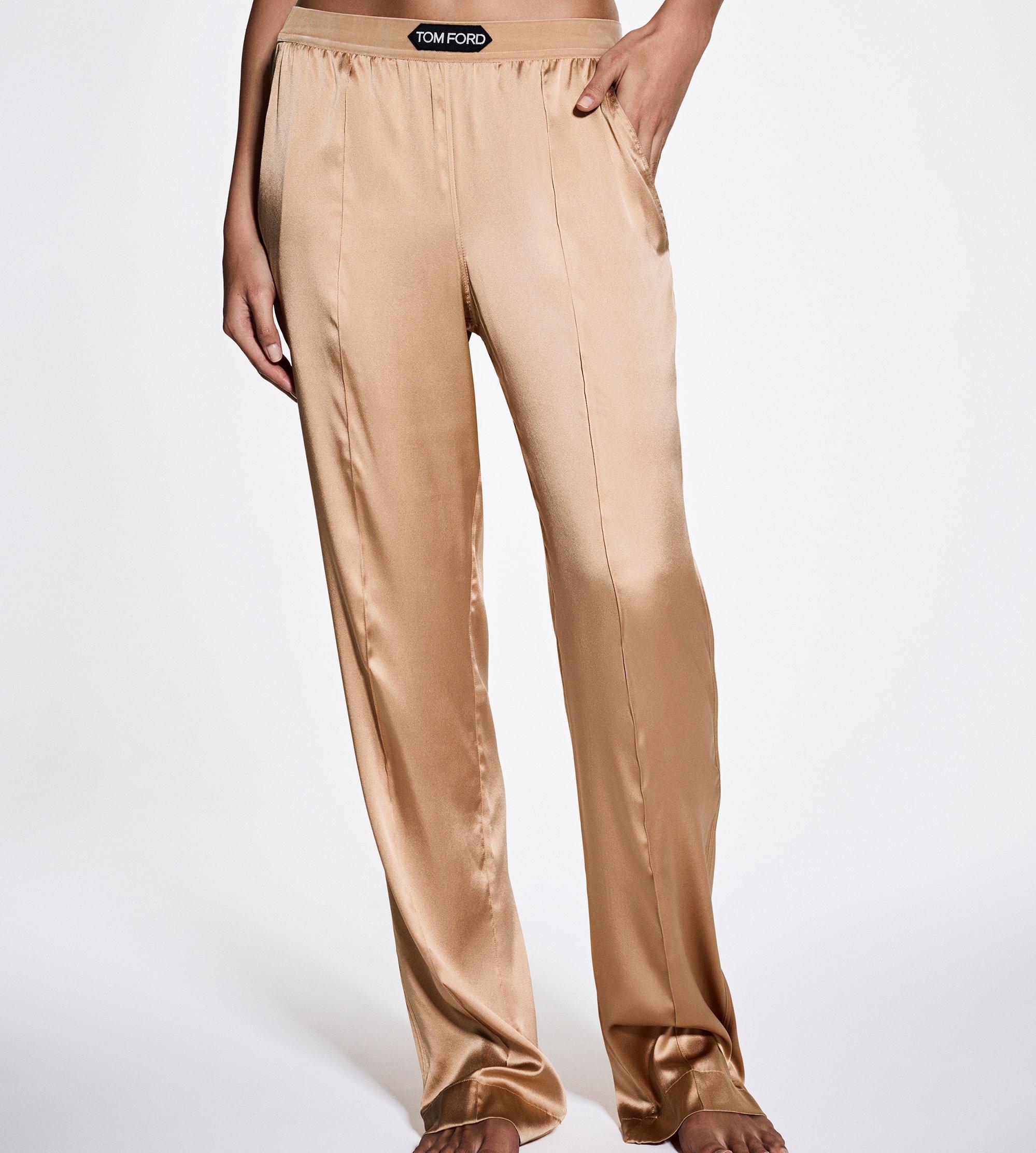 STRETCH SILK SATIN PJ PANTS