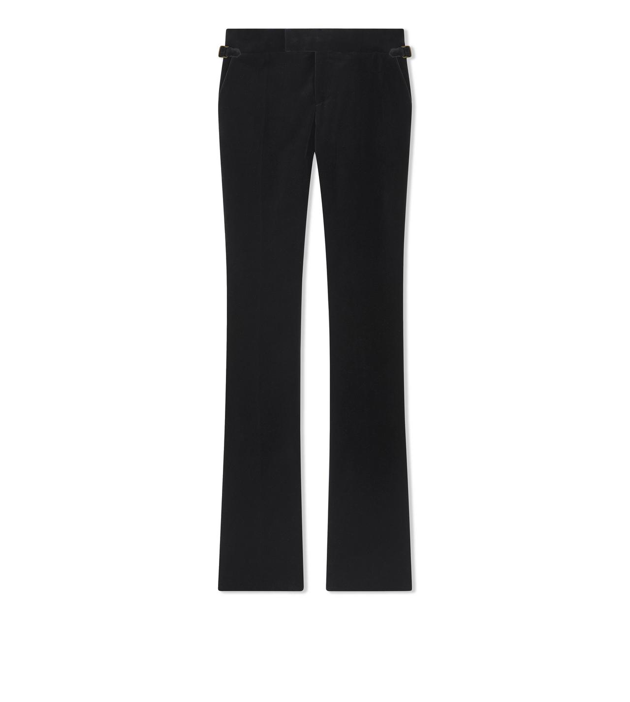 COTTON VELVET FLARE PANTS