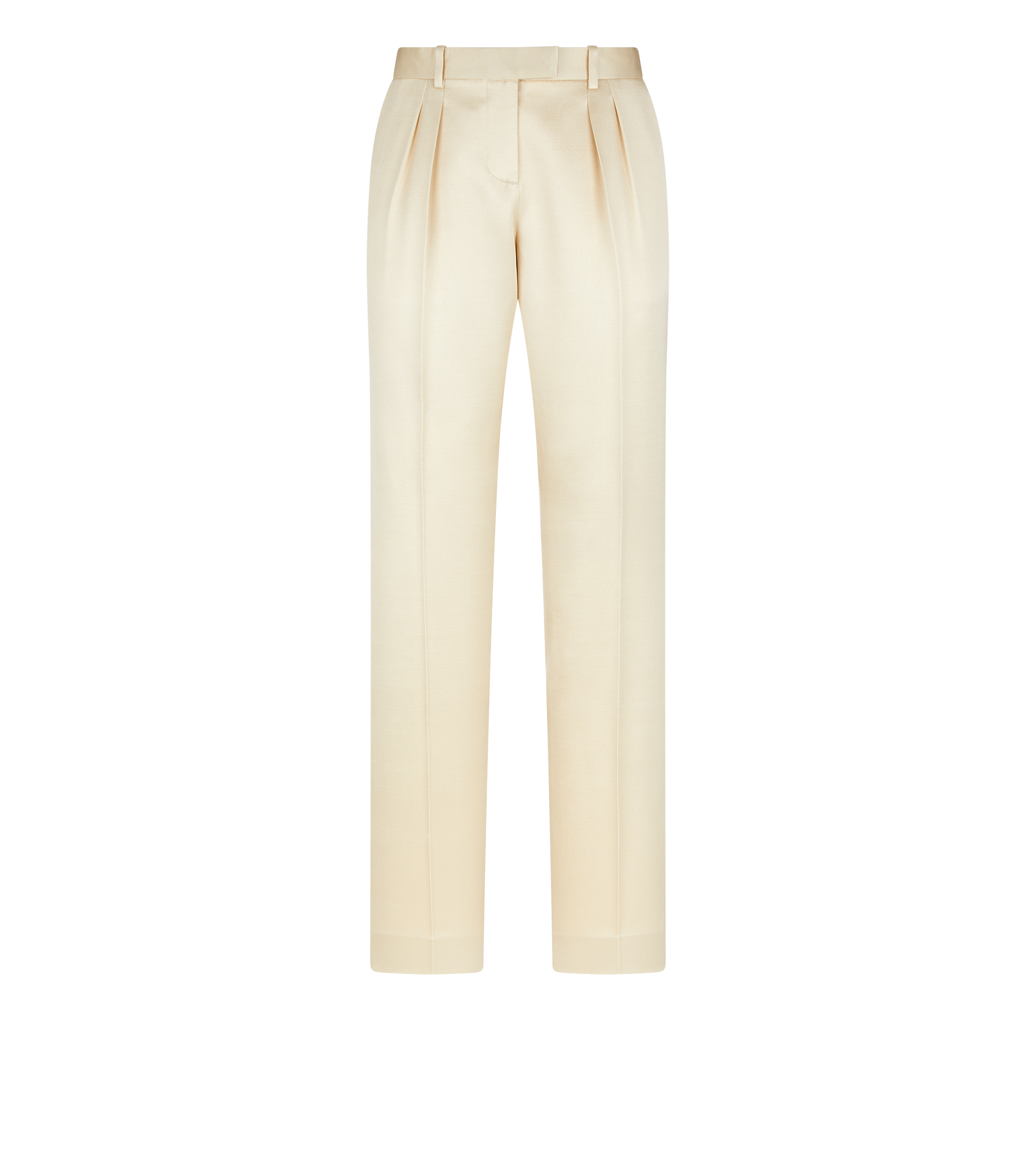 SILK AND WOOL TWILL TAILORED PLEATED PANTS | Tom Ford Fashion