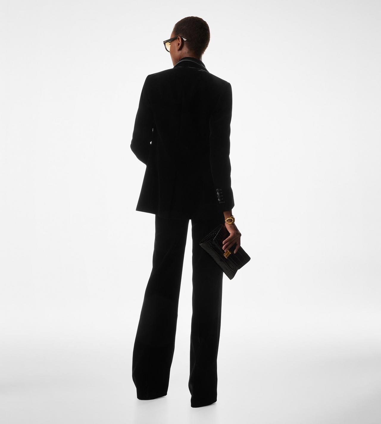 VELVET TAILORED BOOT CUT PANTS image number 2