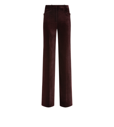 VELVET TAILORED BOOT CUT PANTS image number 0