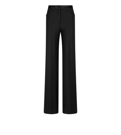 SILK BLEND TWILL TUXEDO TAILORED BOOT CUT PANTS image number 0