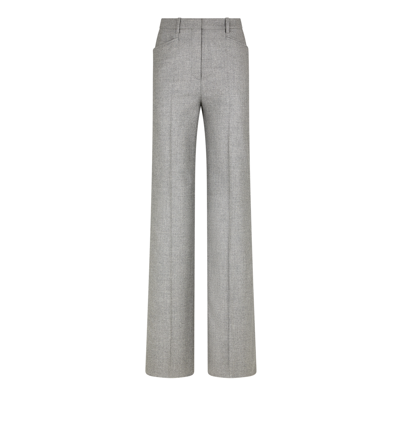 CASHMERE FLANNEL TAILORED BOOT CUT PANTS image number 0