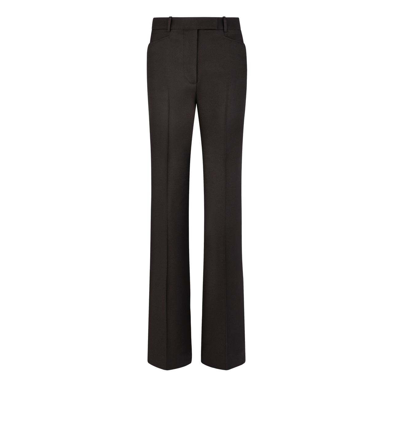 WOOL SILK TWILL TAILORED WIDE LEG PANTS image number 0