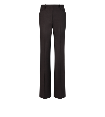 WOOL SILK TWILL TAILORED WIDE LEG PANTS image number 0