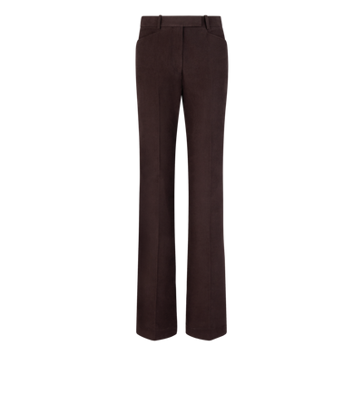 COTTON MOLESKIN TAILORED WIDE LEG PANTS