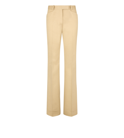 COTTON MOLESKIN TAILORED WIDE LEG PANTS image number 0