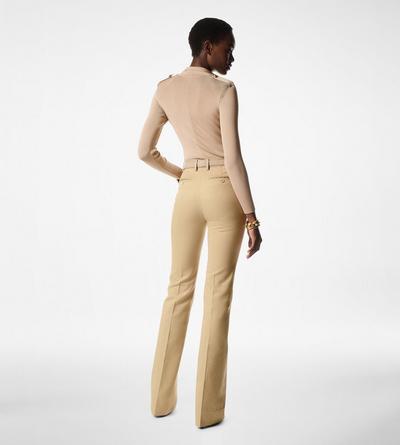 COTTON MOLESKIN TAILORED WIDE LEG PANTS image number 3